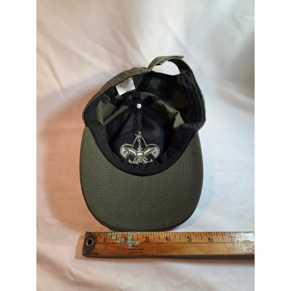 Boy Scouts of America BSA Uniform Hat Olive Green Adjustable Baseball Cap Kids